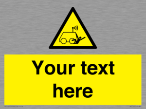 Custom warning run over by operator controlled machine